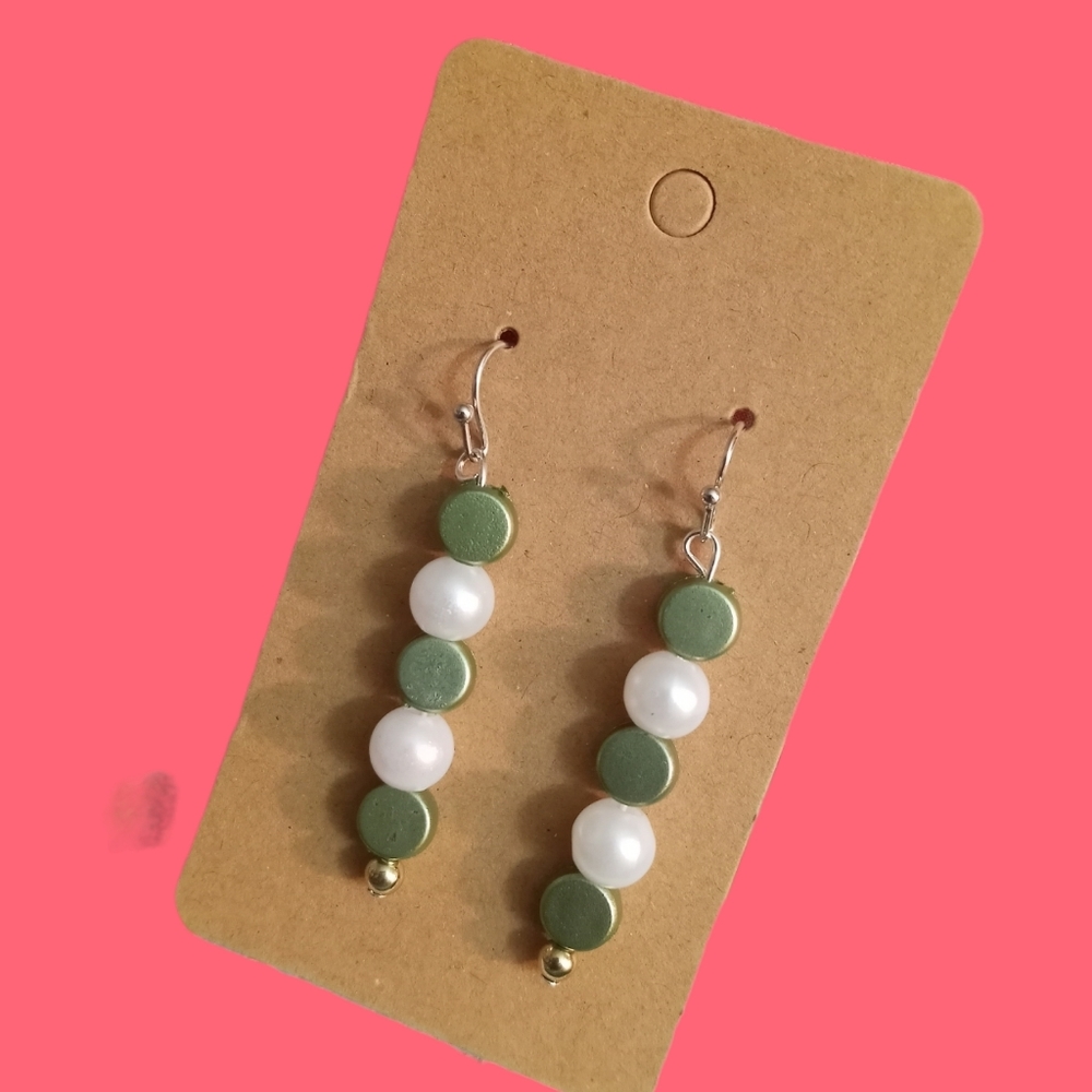 Hand Crafted pearl essential beaded statement Earrings drop dangling earrings